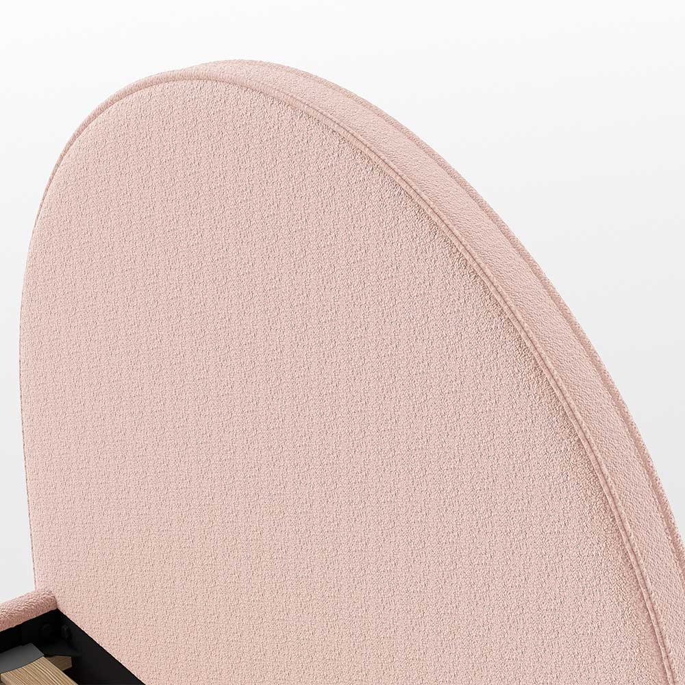 Boucle Einzelbett in Rosa mit Natur - Skylab