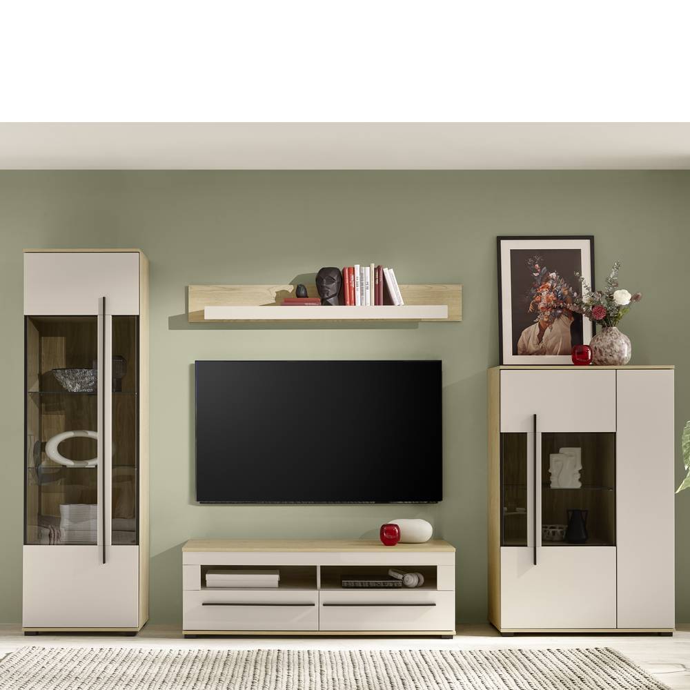 TV-Anbauwand Set modern - Raisa (vierteilig)