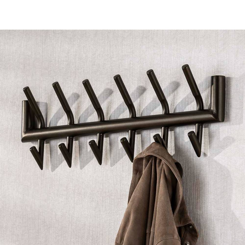 Garderobe Hakenleiste in Dunkelbraun - Segrino