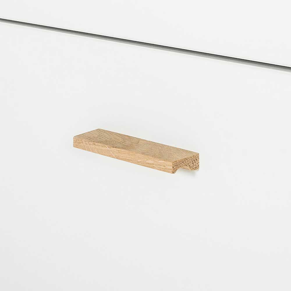 Skandi Kommode in Weiß mit Eiche - Gazona