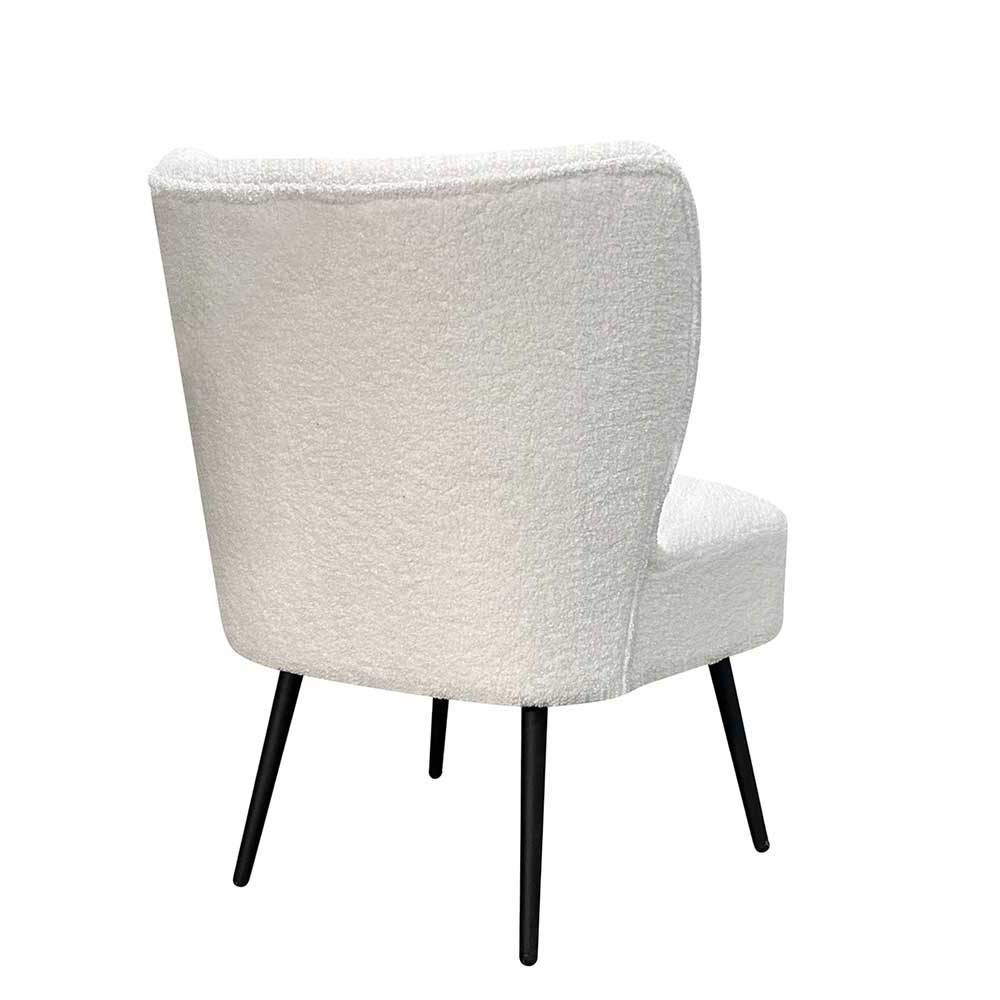 Webplüsch Sessel in Offwhite - Frenanda