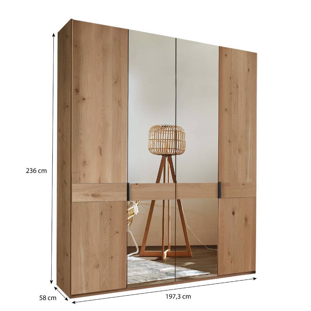 4-türiger Schrank mit zwei Spiegeltüren - Yanicas