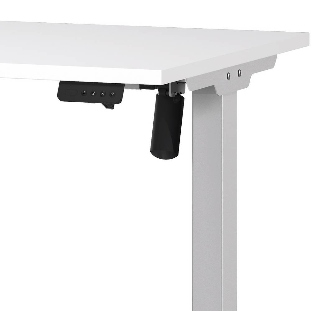Office-Bürotisch in Weiß und Silber - Ustabo