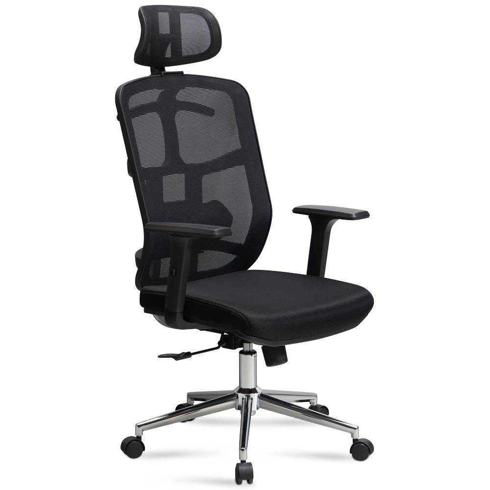 Schreibtischsessel aus Mesh in Schwarz - Bottaro
