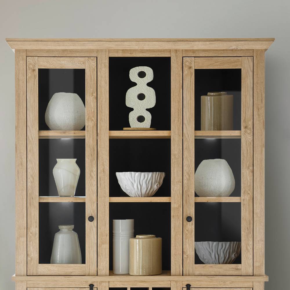 Landhaus-Schrank in Eiche Gold - Hengas