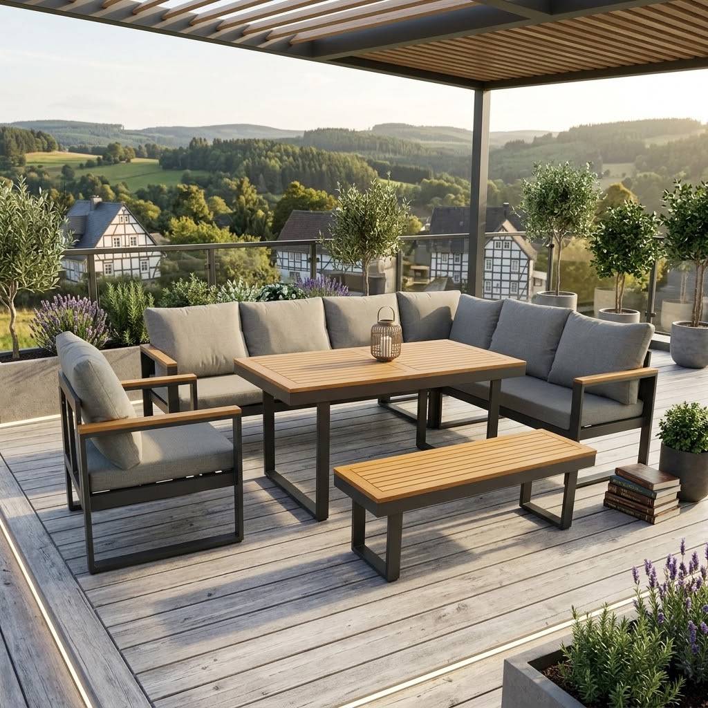 Gartenlounge Kombination modern - Garisa (vierteilig)