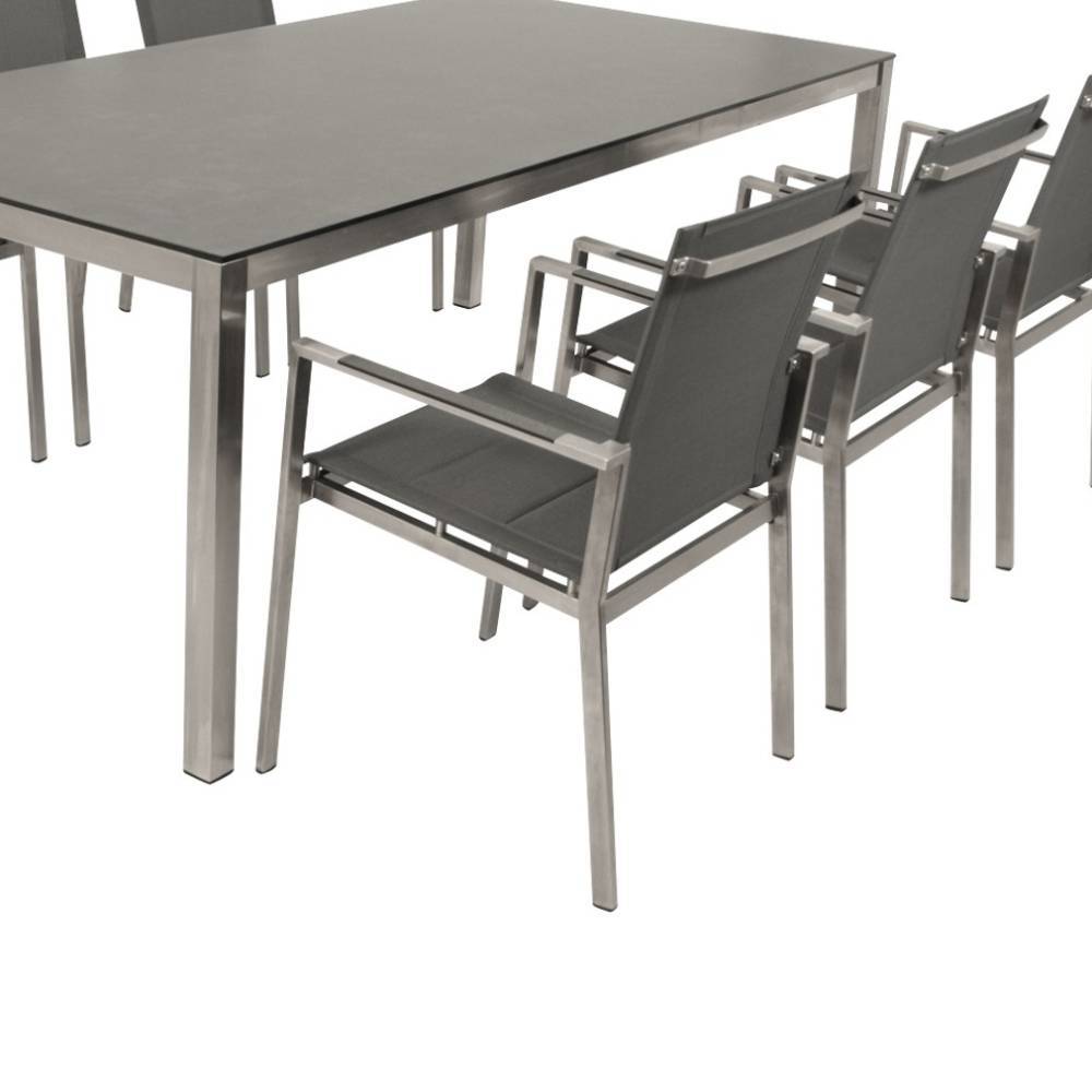 Garten-Stapelstühle und Tisch Set - Vibka (siebenteilig)