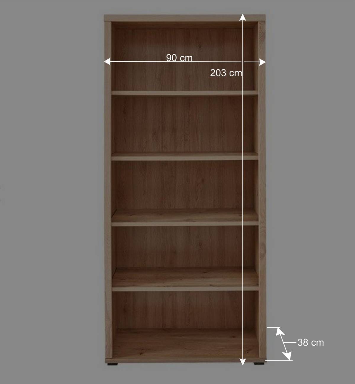 Teilmassive Büroeinrichtung als Set - Emly (fünfteilig)