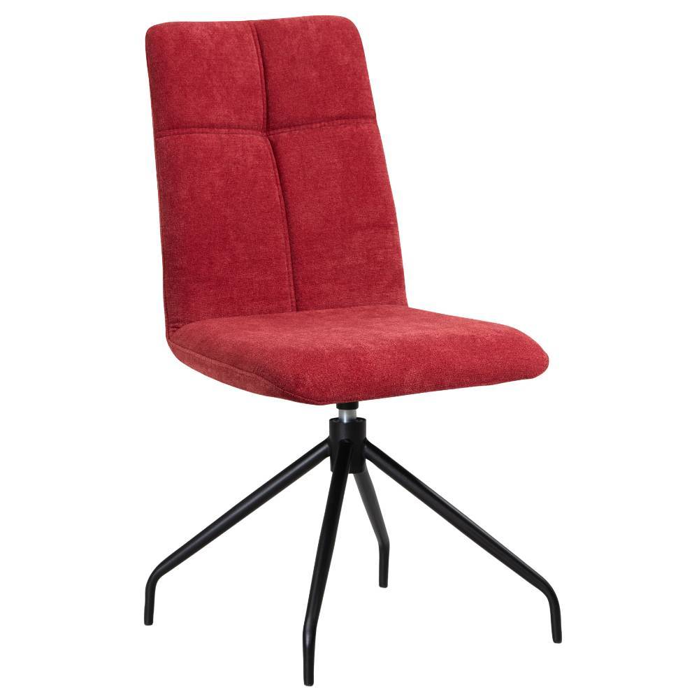 Polsterstühle in Rot und Schwarz - Darius (2er Set)