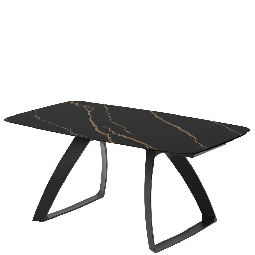 Keramiktisch in Marmoroptik Schwarz Braun - Iga