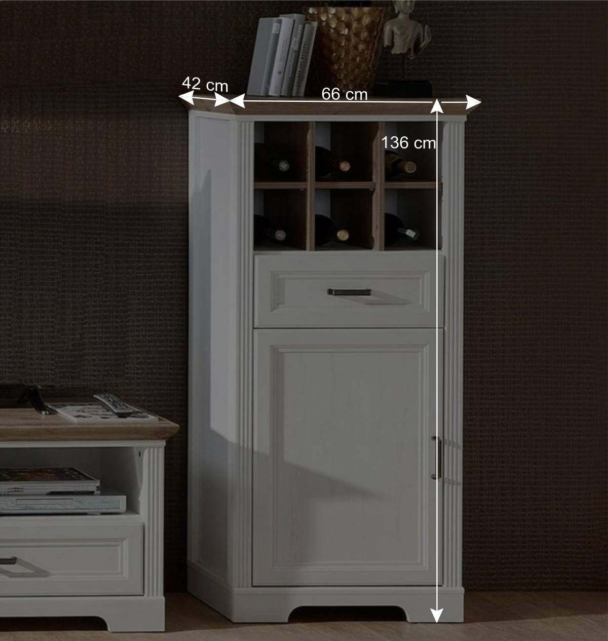 Landhaus Wohnmöbel Set - Sinolita (vierteilig)