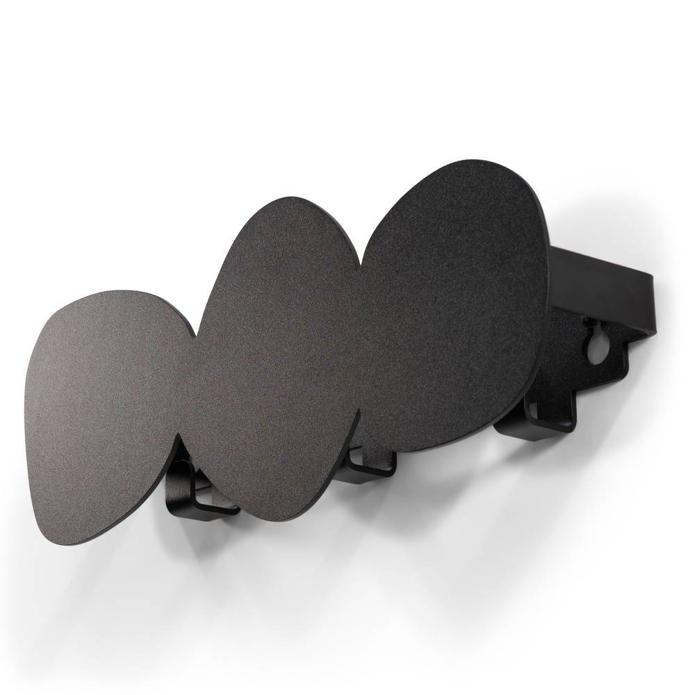 Moderne schwarze Design-Wandgarderobe aus Metall mit mehreren Haken für den Eingangsbereich – Sarnano