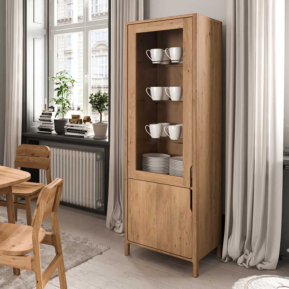 Wildeiche Vitrine in modernem Design - Laida