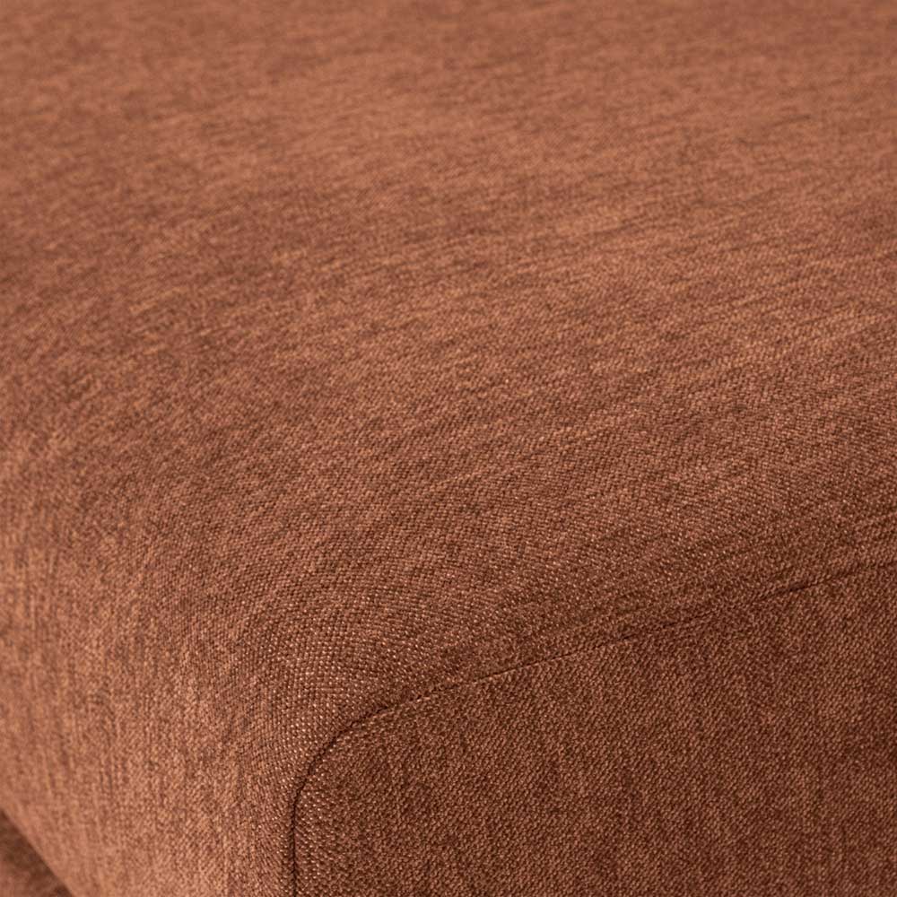 Couchhocker in Rostfarben Chenille - Brixx