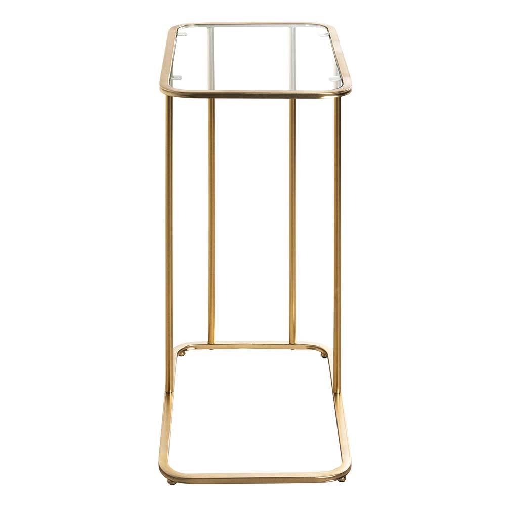 Eleganter Anstelltisch mit klarer Glasplatte - Finnca