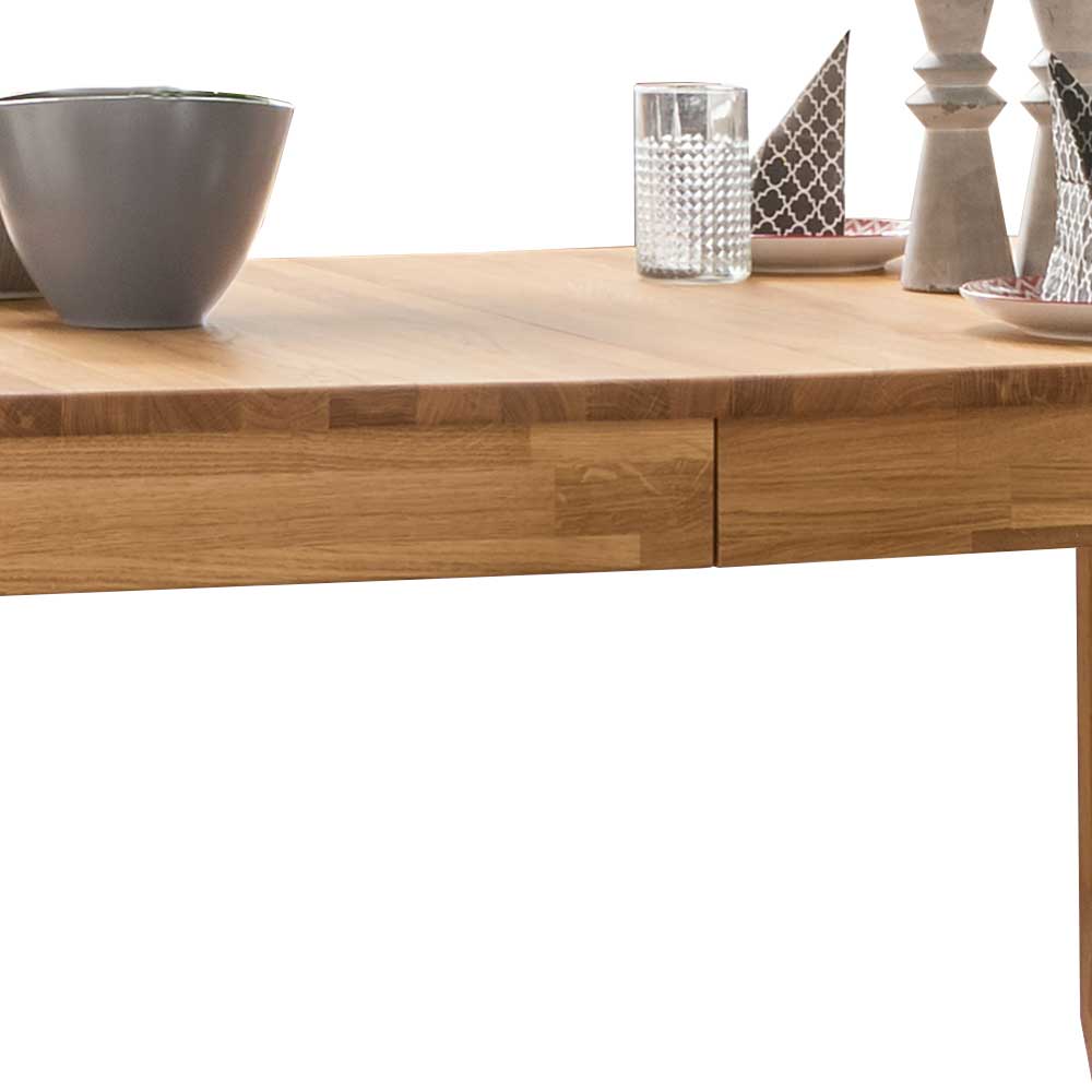 140x90 cm Holztisch aus Eiche geölt - Teano