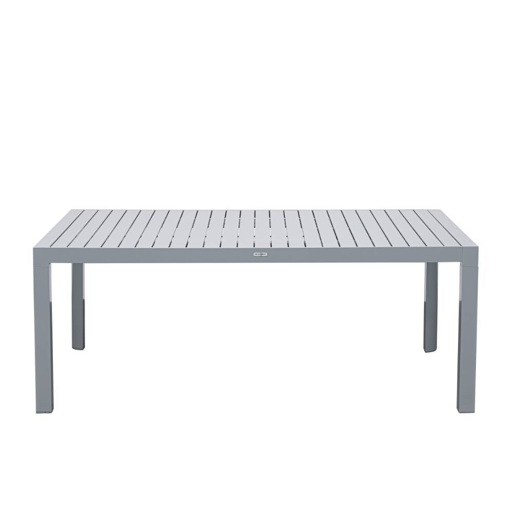 Aluminium Outdoortisch in Silbergrau - This