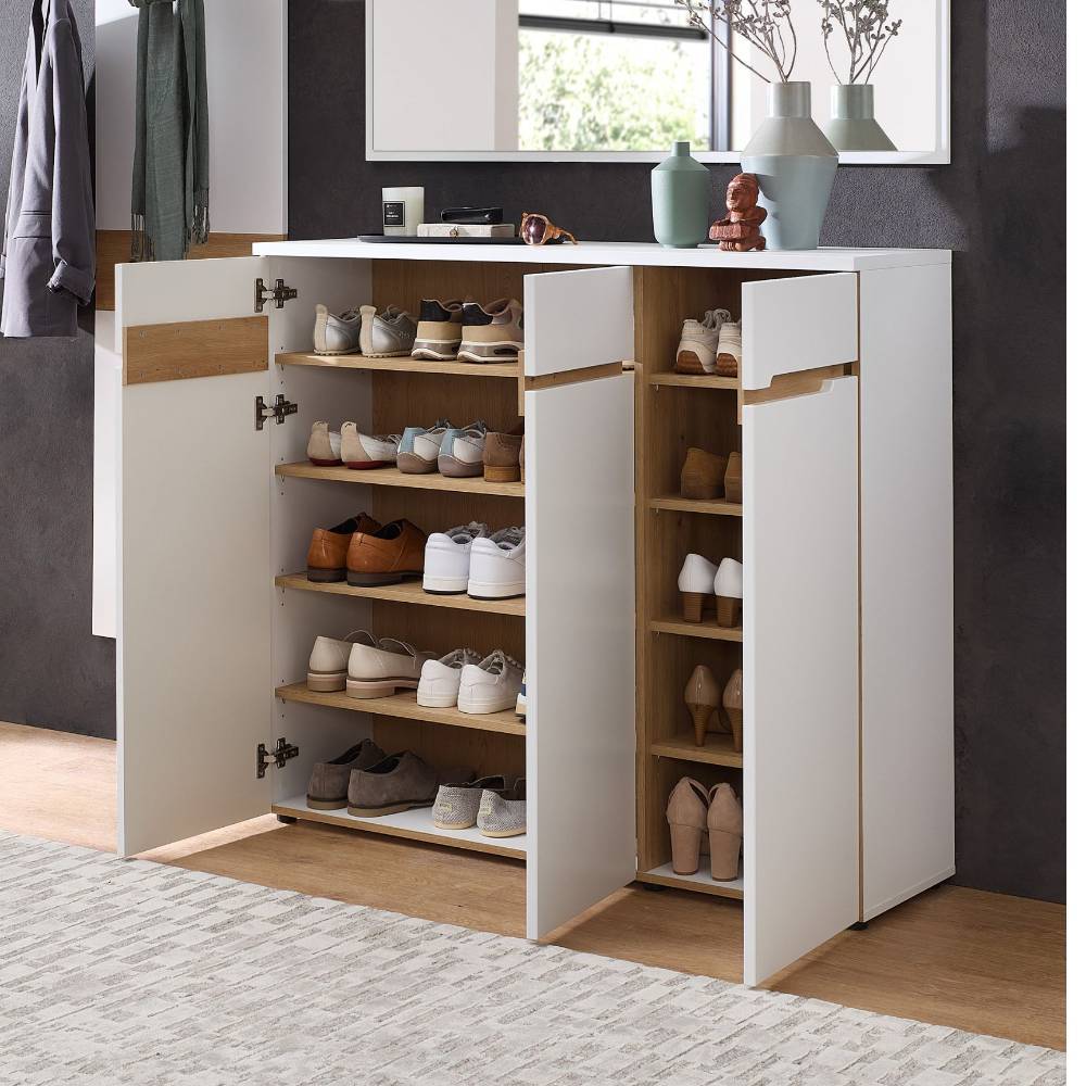 3-türiger Schuhschrank 107 cm hoch - Anesto