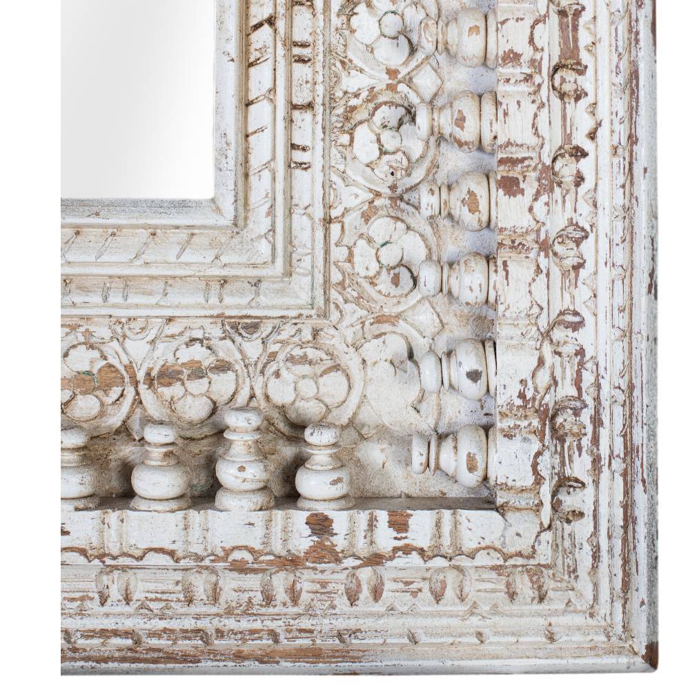 Shabby Chic Wandspiegel in Antikweiß - Friedo
