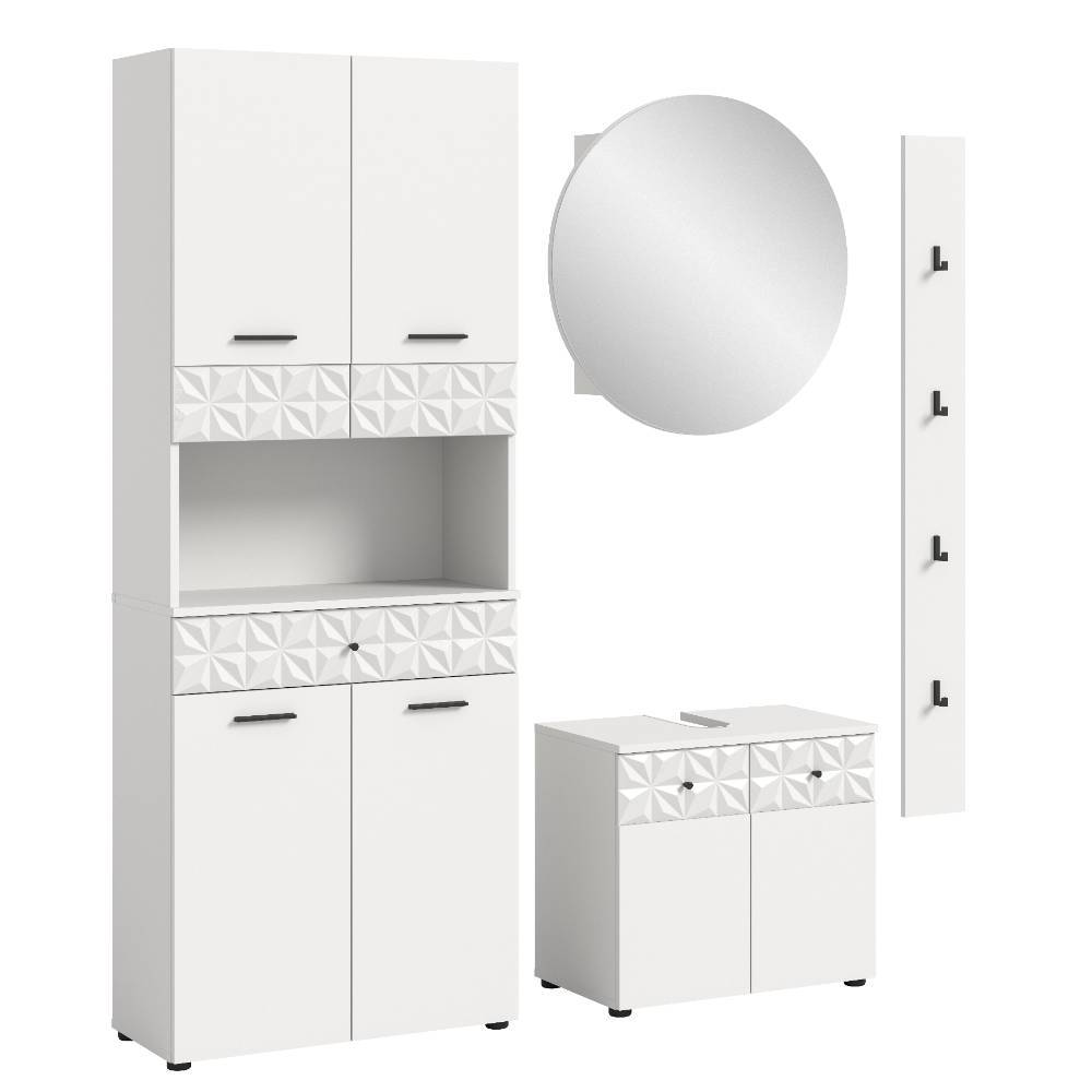 Badezimmer-Einrichtung Set - Ustabo (vierteilig)
