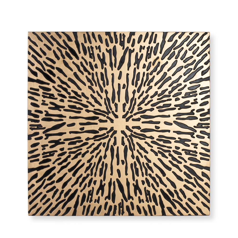 MDF Wandpaneel Wandbild in Gold mit Muster - Friscura