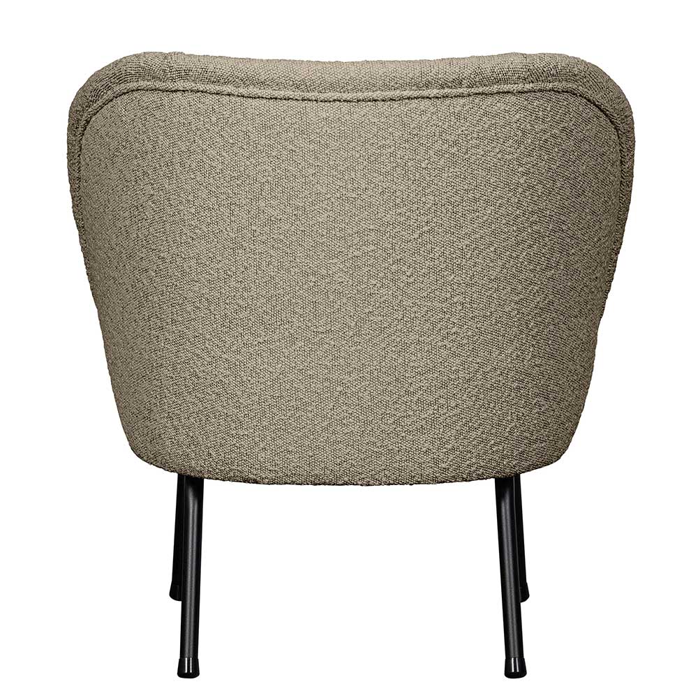 Boucle Loungesessel in Beige - Laderla