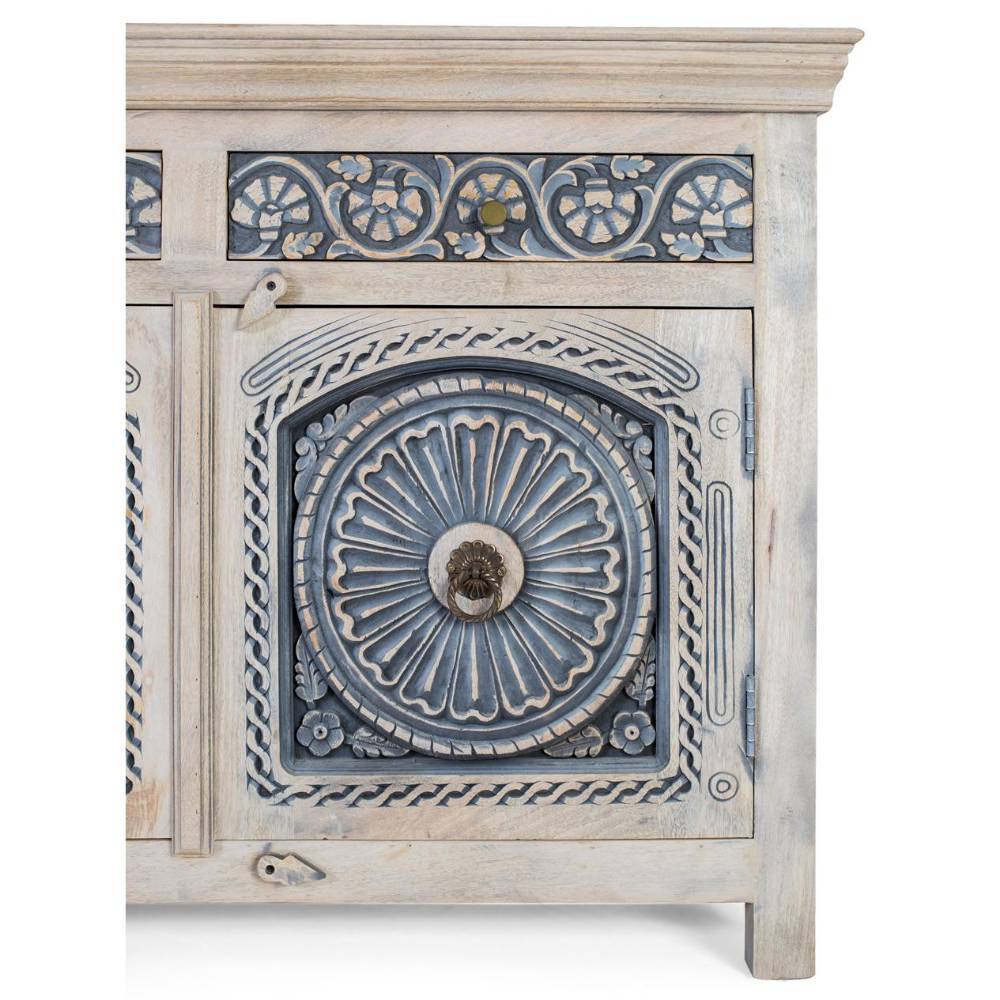 Boho Sideboard aus Mangobaum Massivholz - Kourtneya