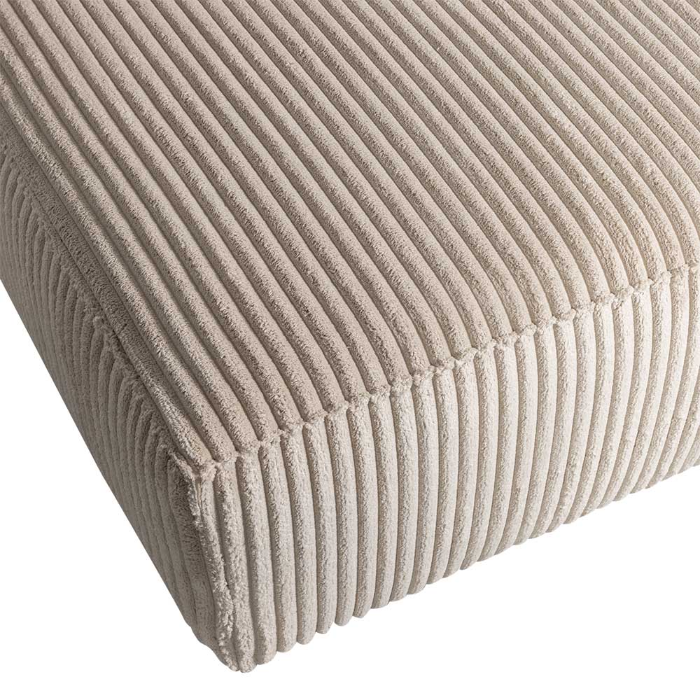 Ecksofa in Beige Ribcord - Fanandro