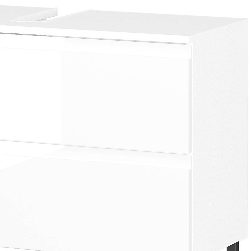 80 cm Waschbeckenschrank in Weiß Hochglanz - Loeesa