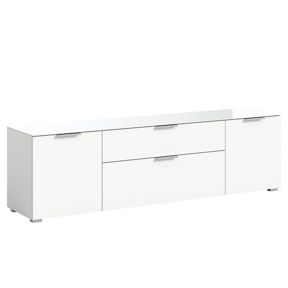 Modernes TV-Lowboard in Weiß - Premium