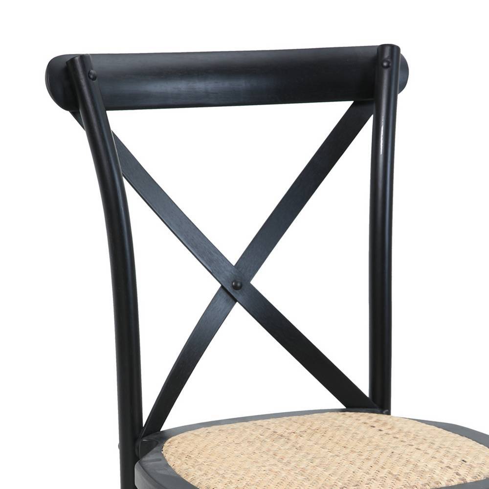 Bistrostühle mit Rattangeflecht Sitz - Sandi (2er Set)