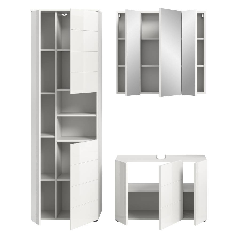 142 cm Badblock Möbel Set - Vitablos (dreiteilig)