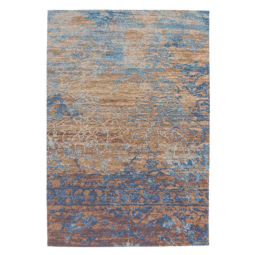 Ausgefallener Teppich in Blau und Beige - Cosenza