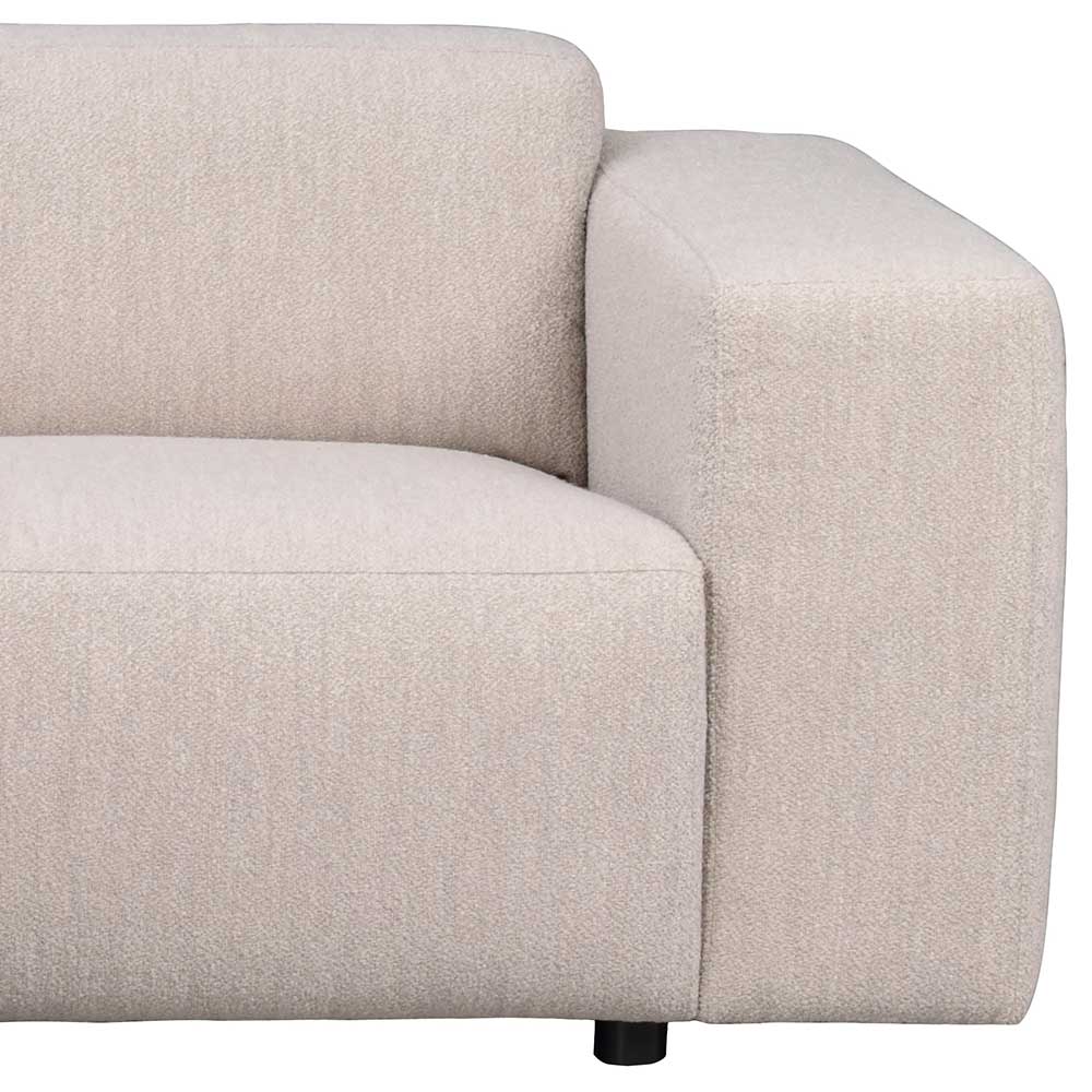 Boucle Eckcouch in Cremeweiß - Casca
