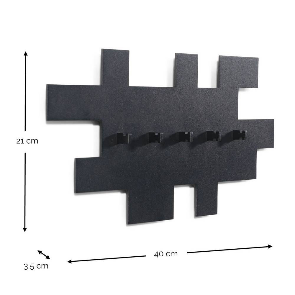 Garderobe aus Stahl in Schwarz - Glitt