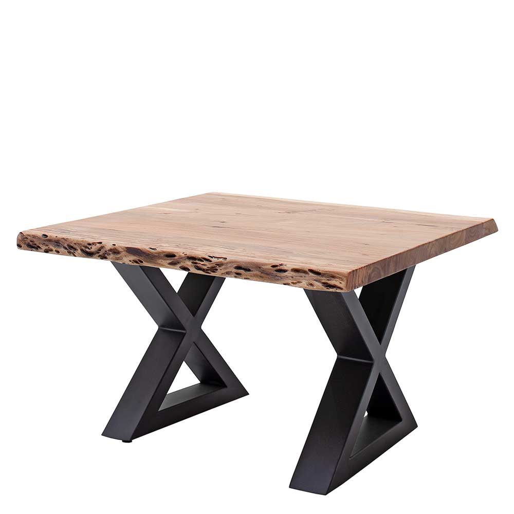 Couchtisch mit Naturkanten aus Akazie Massivholz - Mediteranos