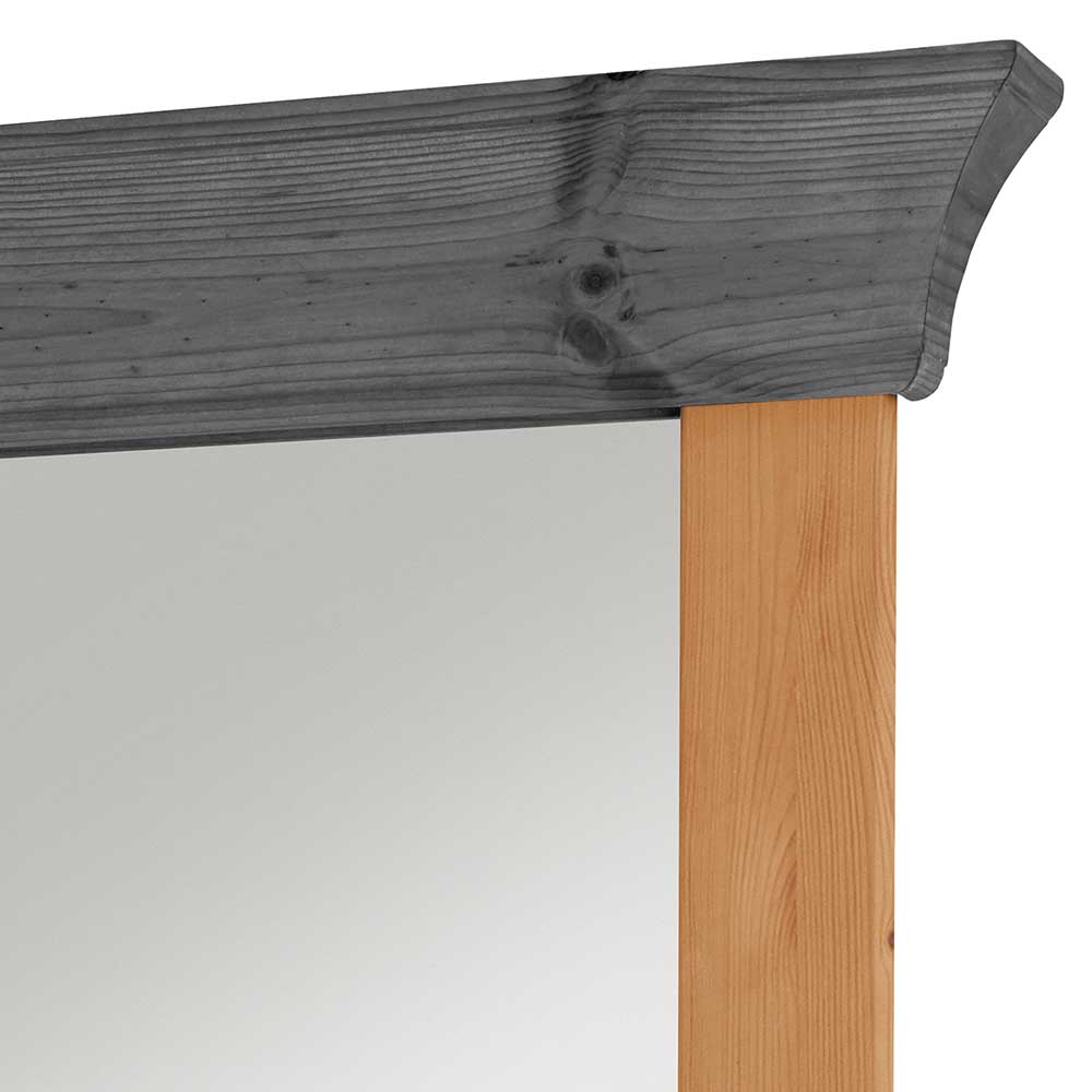 Holzspiegel in Kiefer Laugenfarben & Grau - Cementa