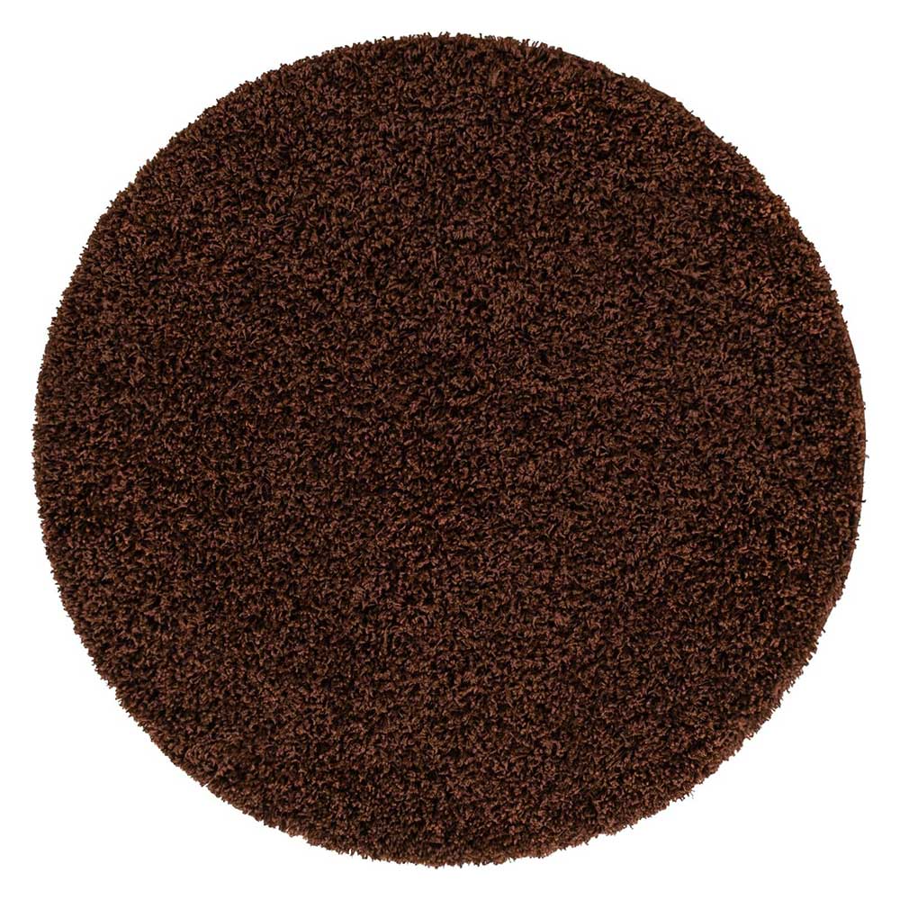 Dunkelbrauner Teppich mit 4 cm Hochflor - Trec