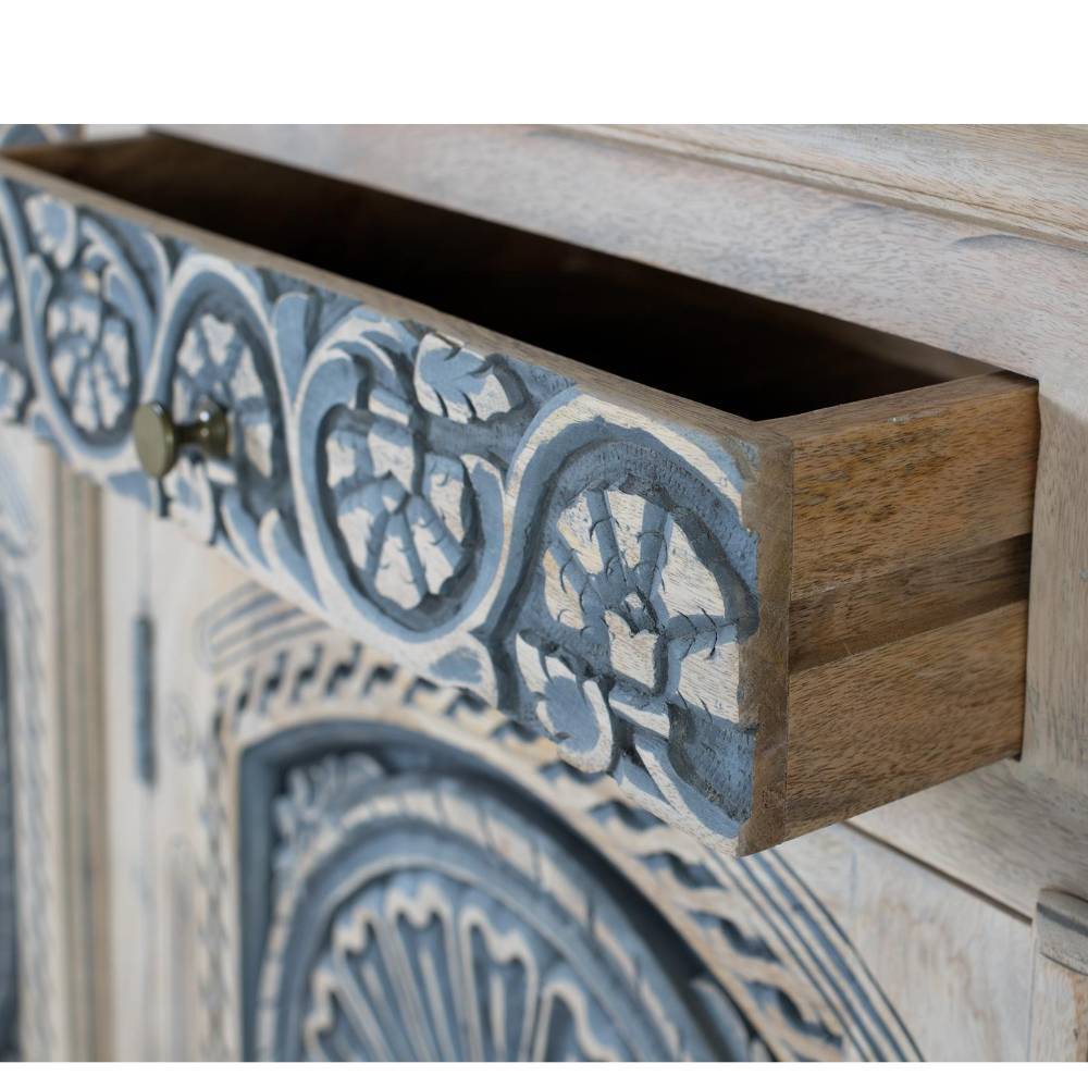 Boho Sideboard aus Mangobaum Massivholz - Kourtneya