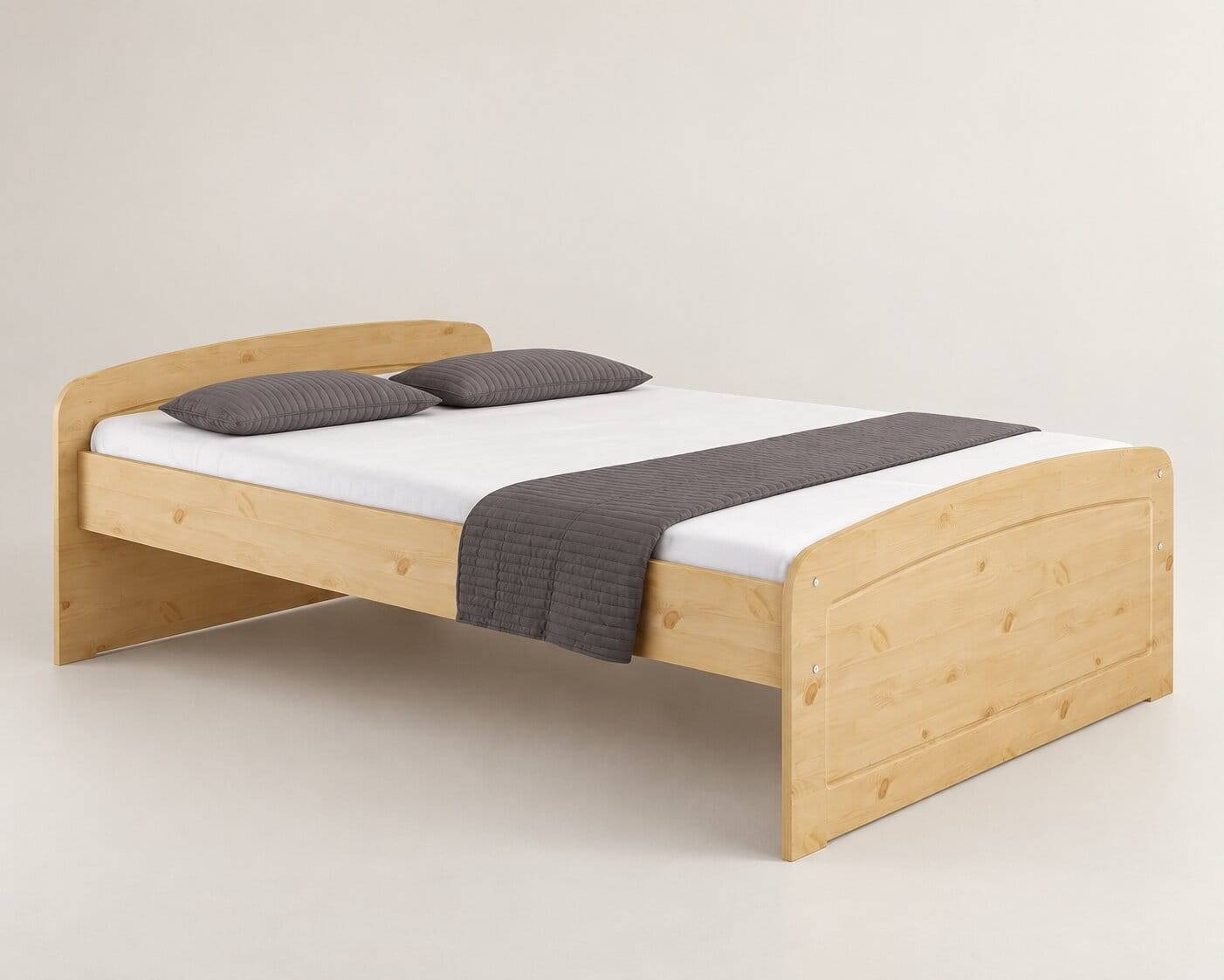 Landhausbett aus Kiefer gebeizt und geölt - Two