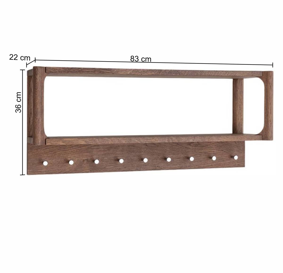 83cm Hängegarderobe in Eiche Tabacco - Gianus
