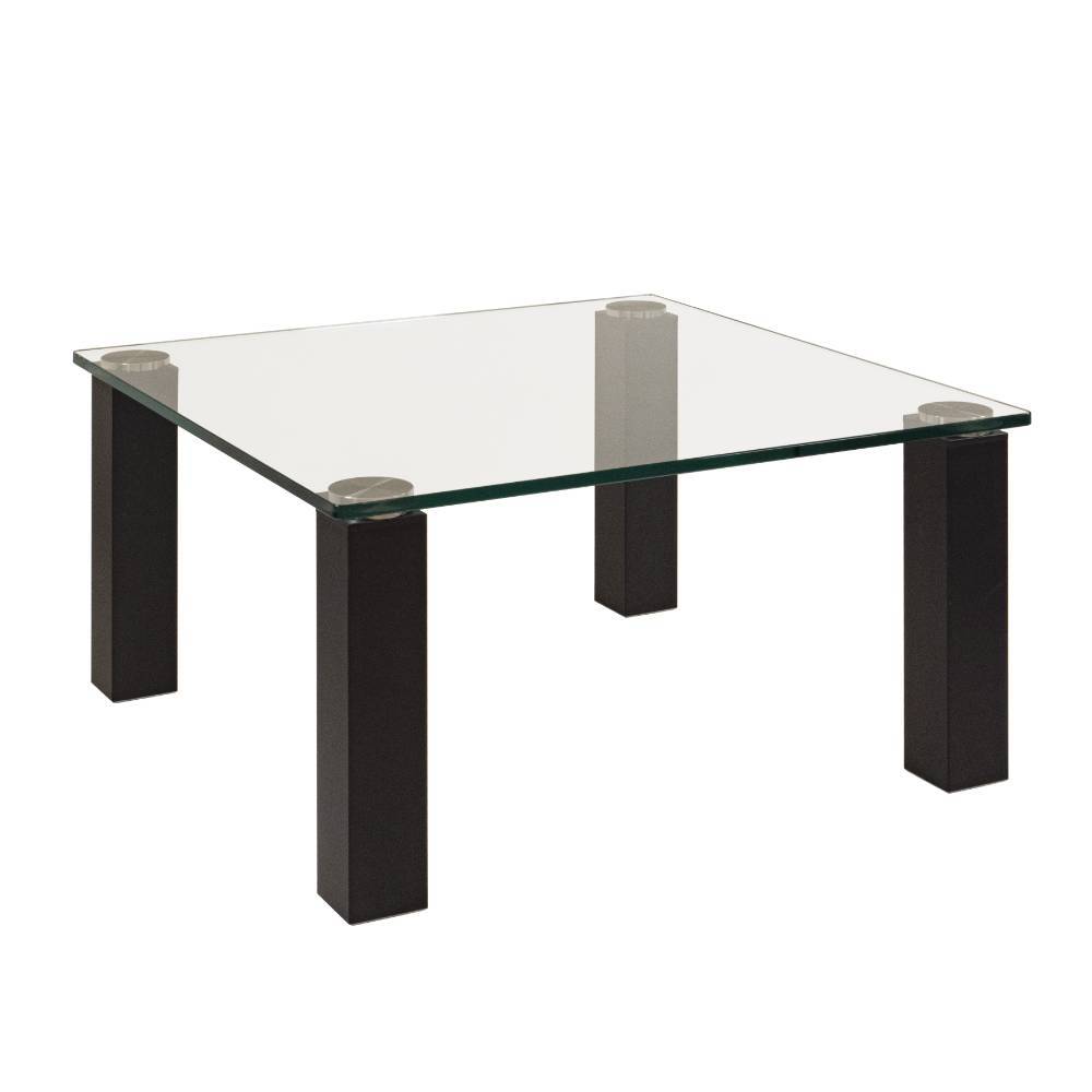 Quadratischer Wohnzimmertisch mit Glasplatte - Napya
