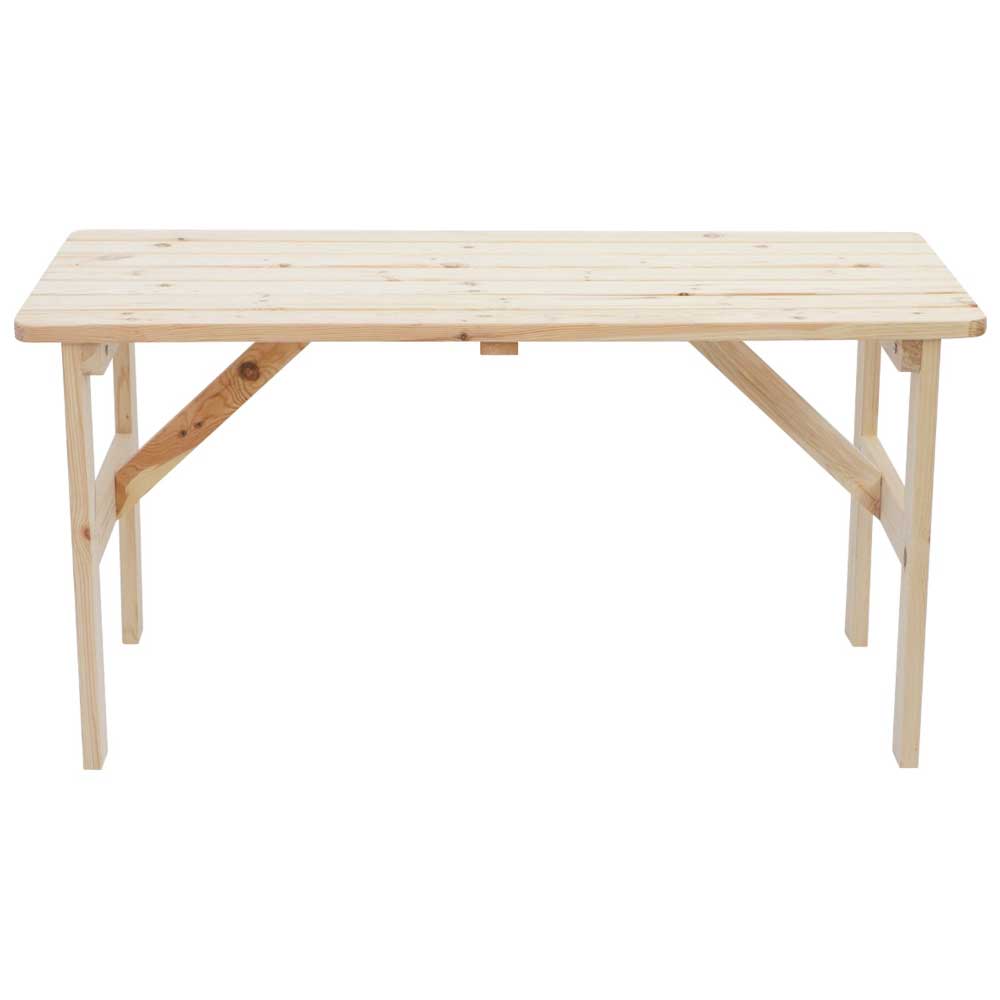 Naturbelassener Holztisch aus Kiefer - Diadani