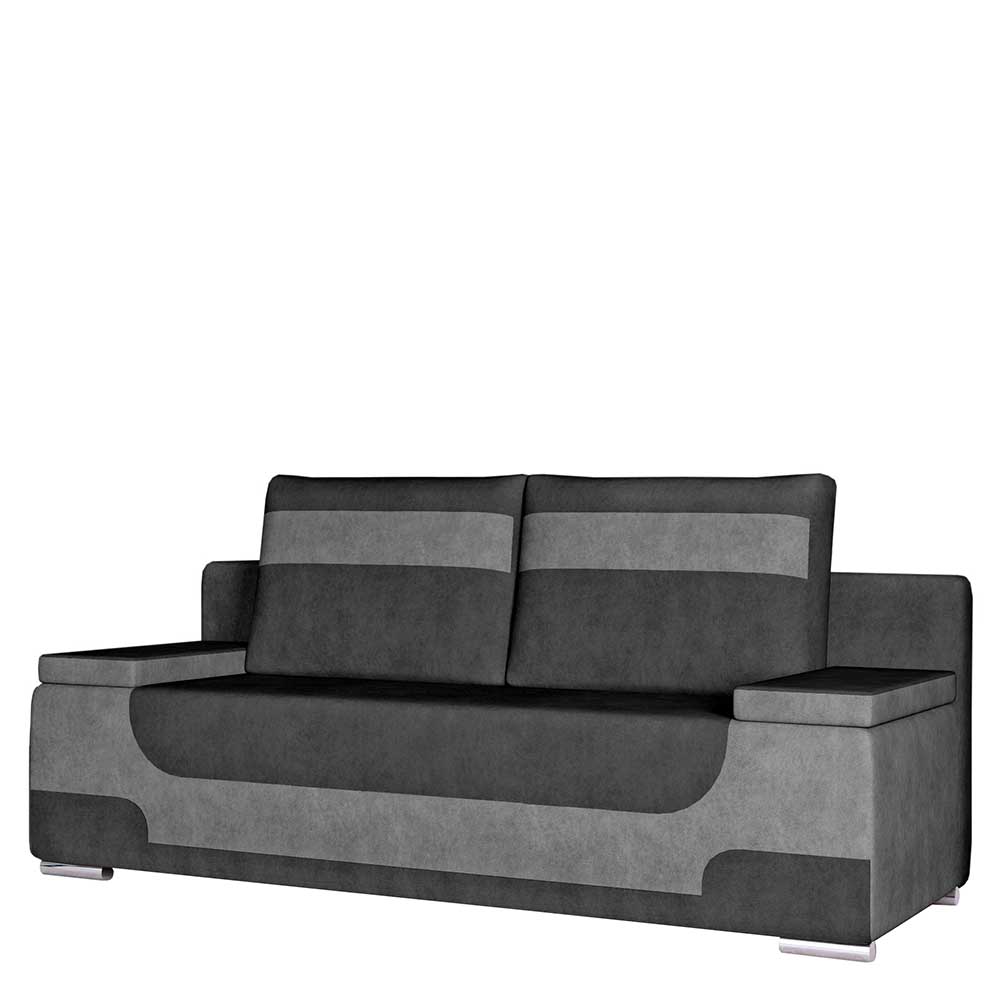 Schlafsofa in Hellgrau und Dunkelgrau Vintage Look - Kuango