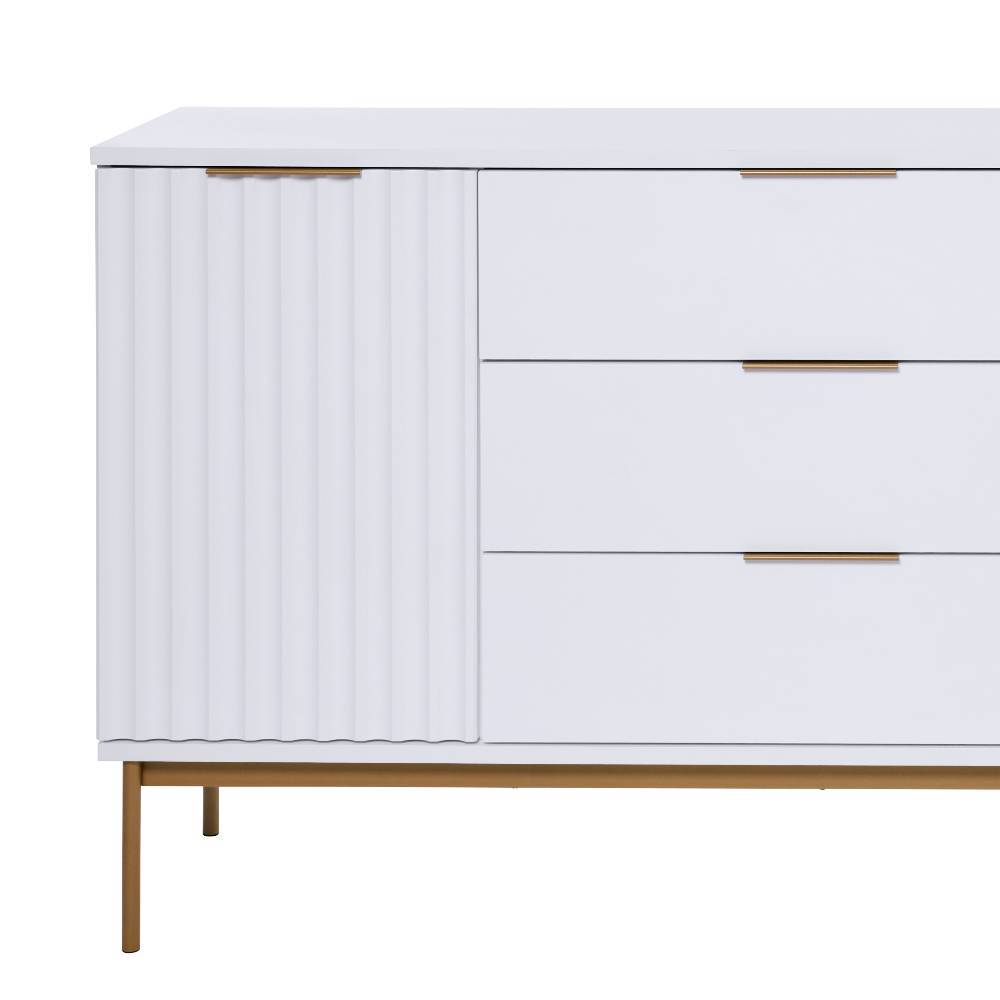 Design-Sideboard in Weiß und Gold - Varrion