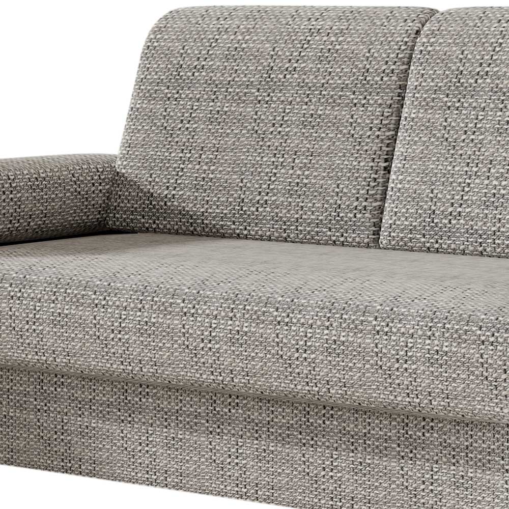 Federkern-Bettsofa in Graubeige und Schwarz - Pression