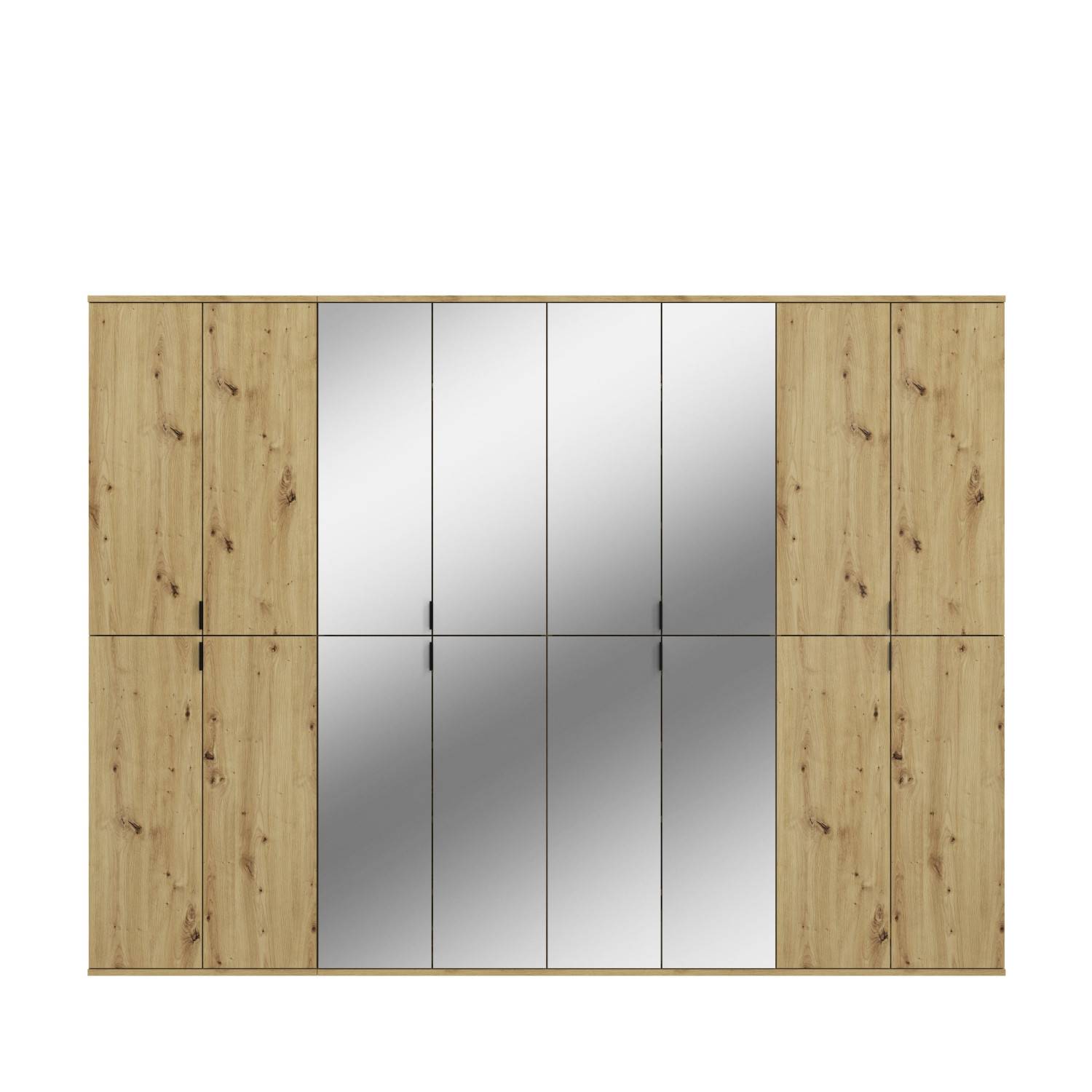Mehrteiliges Garderobenset mit Spiegelfront - Pretty II (vierteilig)
