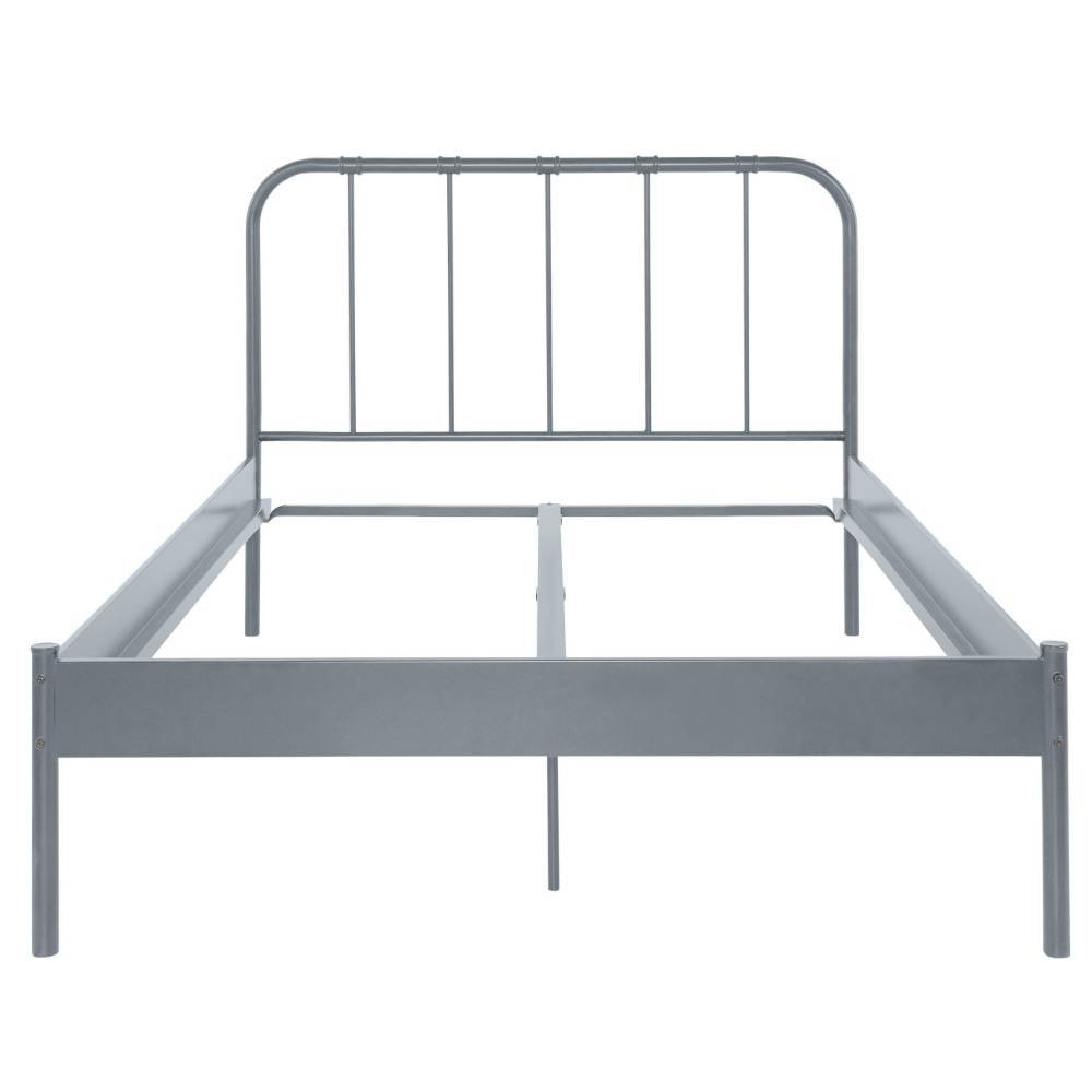 Metall Bett in Grau - Uvienna