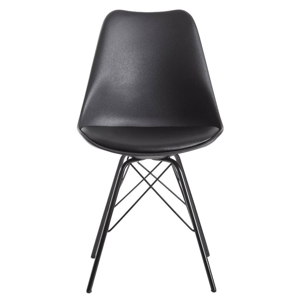Esszimmer Schalenstuhl in Schwarz - Merle (2er Set)