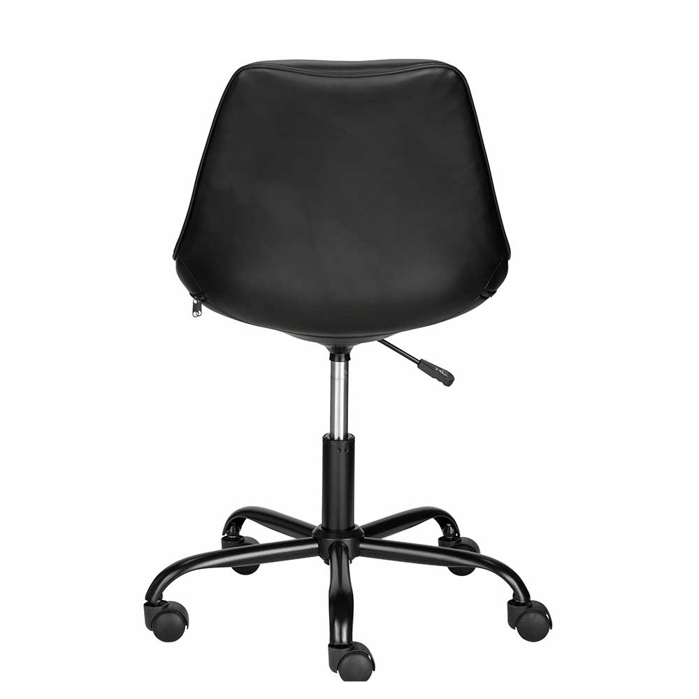 Schwarzer Bürostuhl mit Sitzschale aus Kunstleder - Celesko